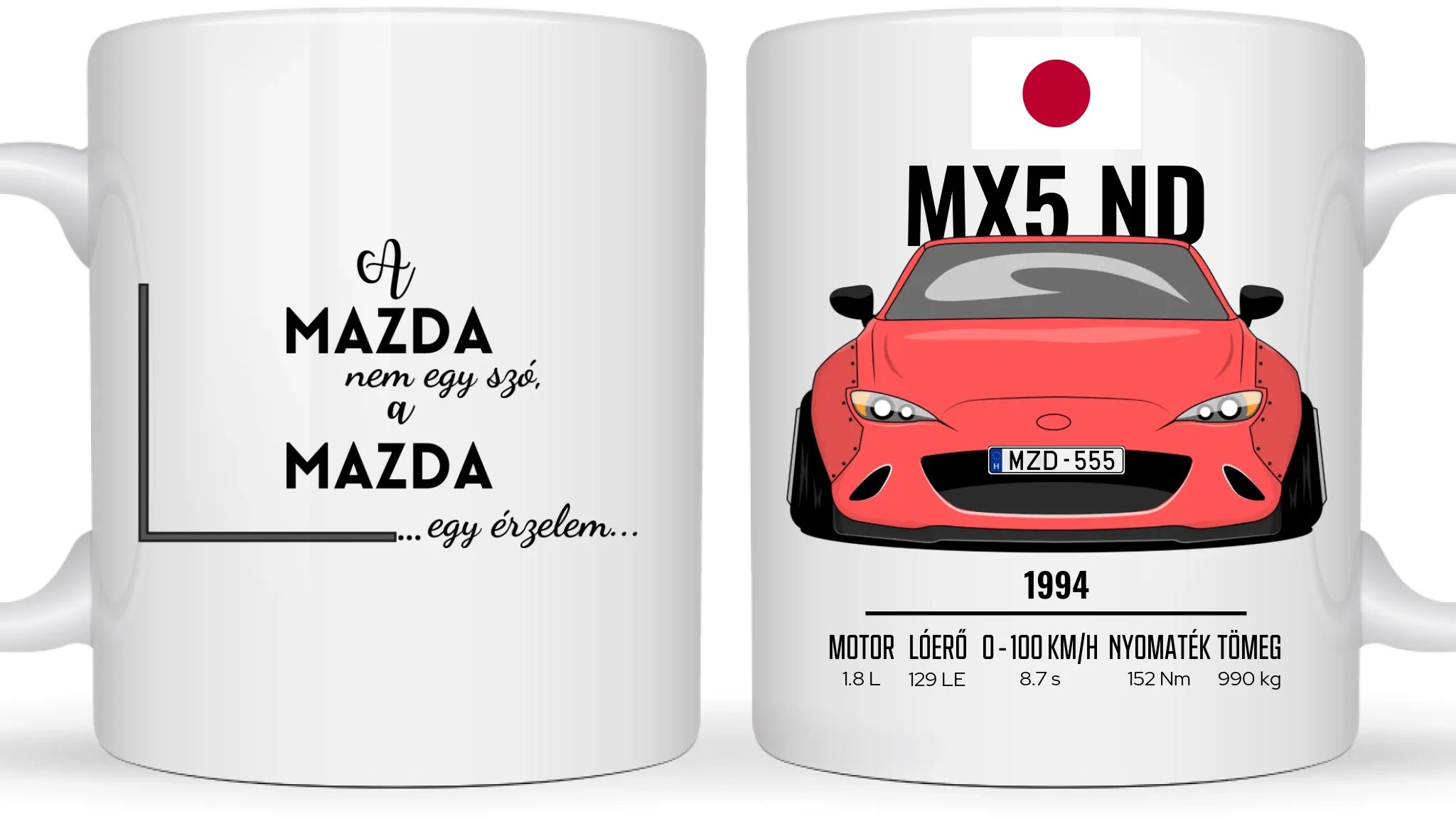 Mazda MX5 Miata ND - Egyedi személyre szabható bögre