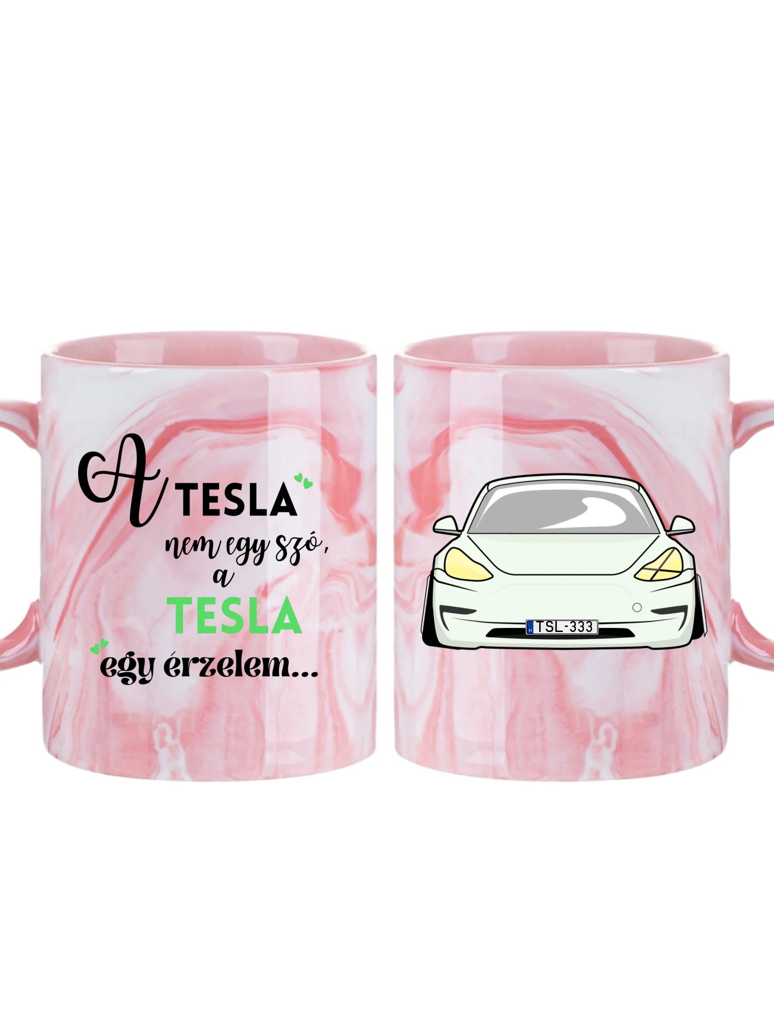 Tesla Model 3 - Egyedi személyre szabható bögre