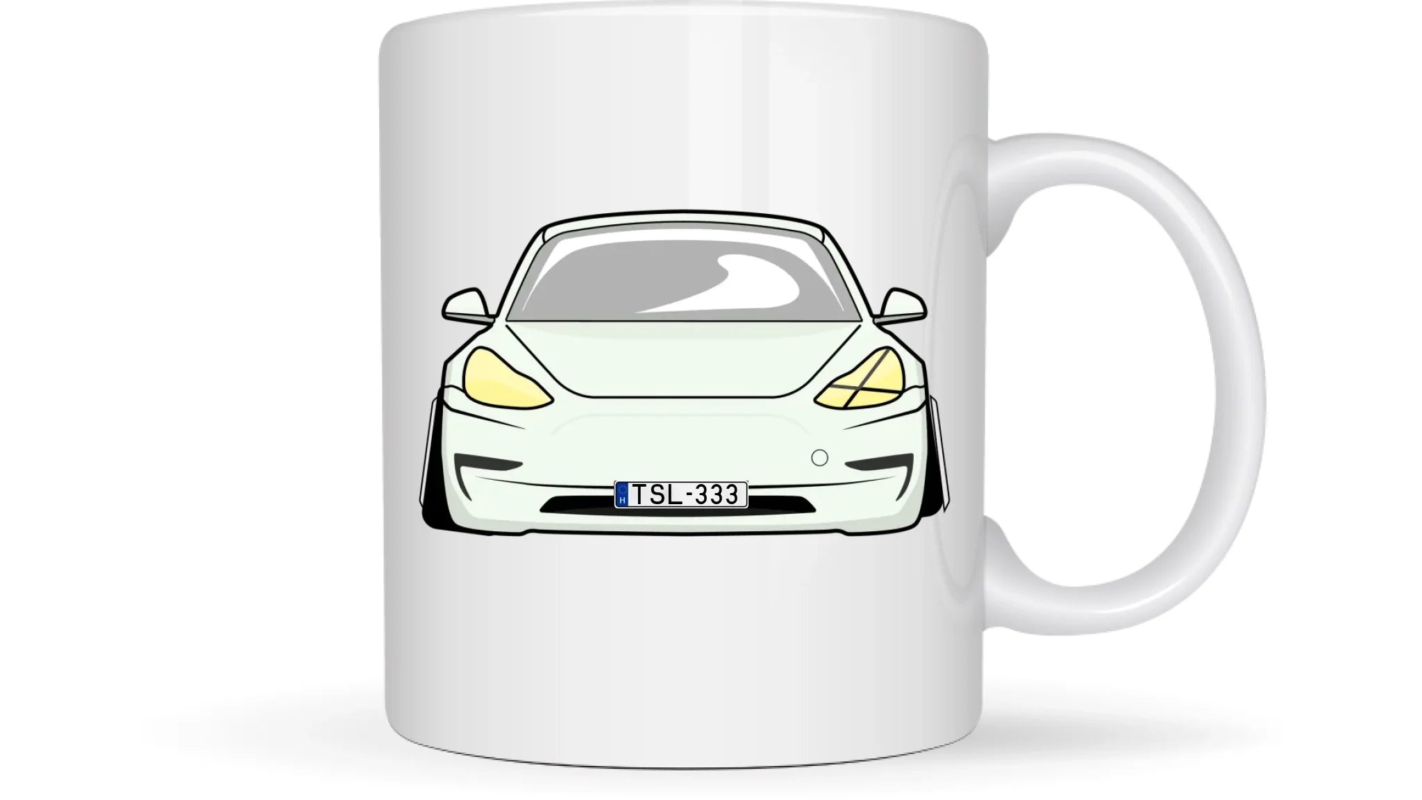 Tesla Model 3 - Egyedi személyre szabható bögre