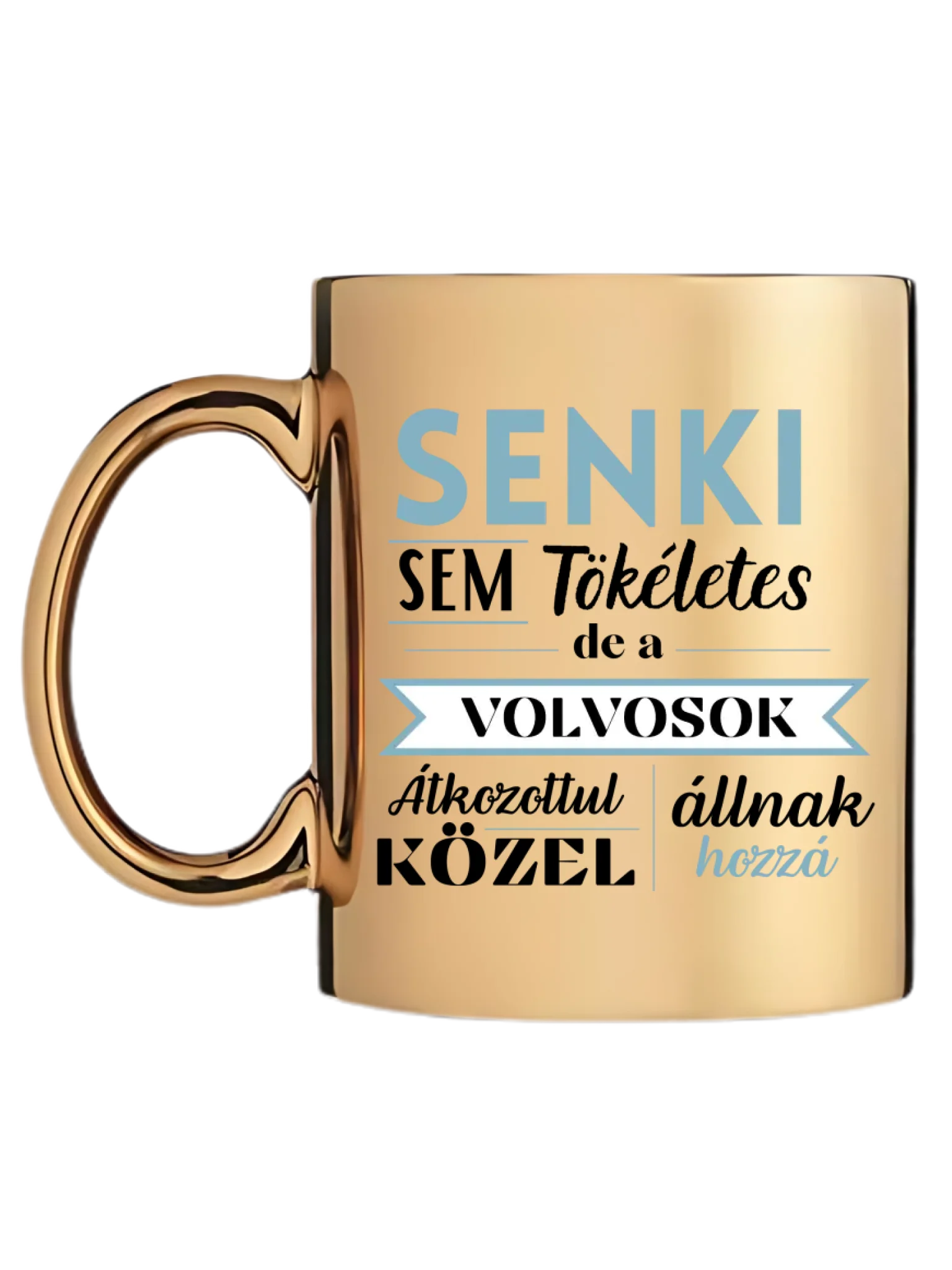 Arany metál bögre bal oldal