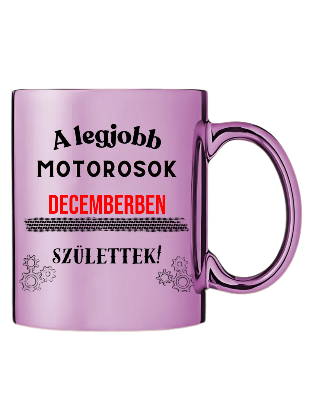 Rózsaszín metál bögre jobb oldal