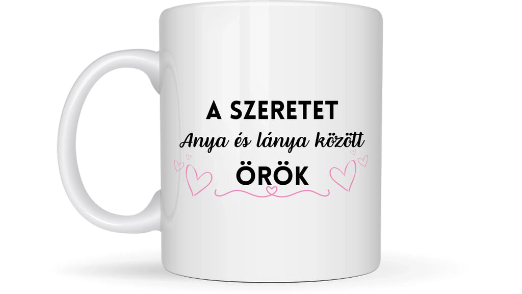 Karácsony Anya, lánya - Egyedi személyre szabható bögre