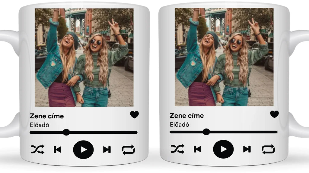 Spotify zeneszámos bögre - Egyedi személyre szabható bögre
