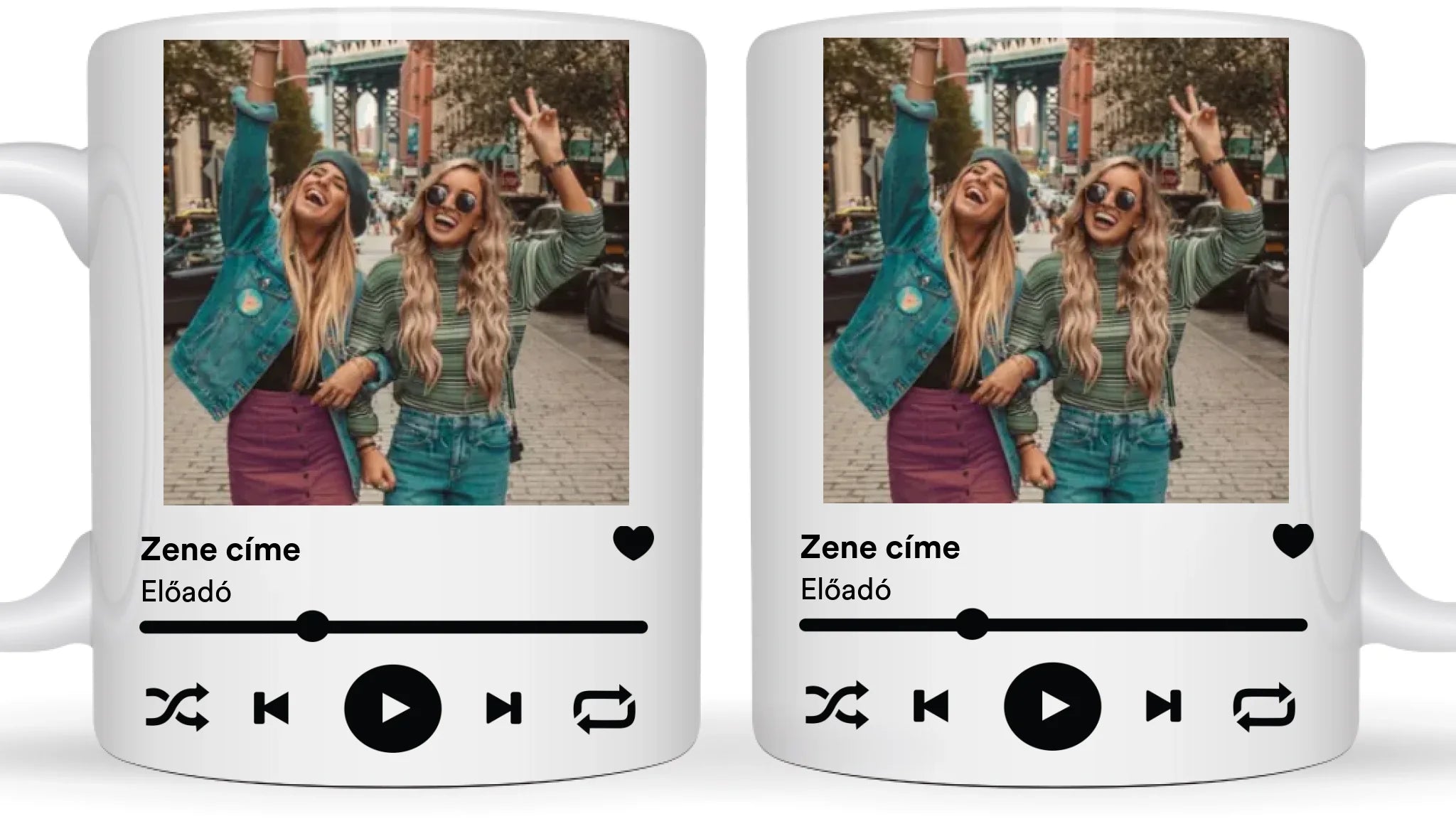 Spotify zeneszámos bögre - Egyedi személyre szabható bögre
