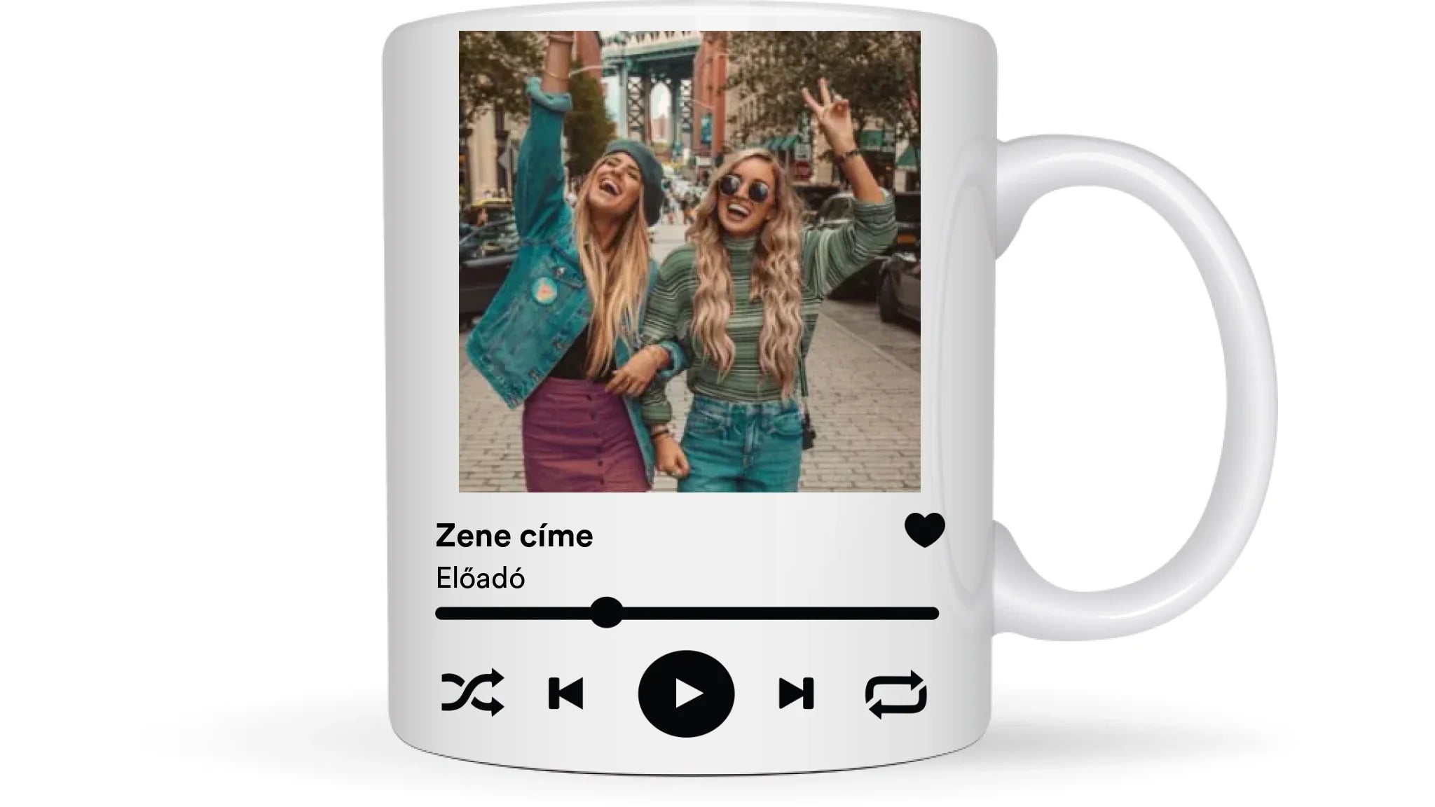 Spotify zeneszámos bögre - Egyedi személyre szabható bögre