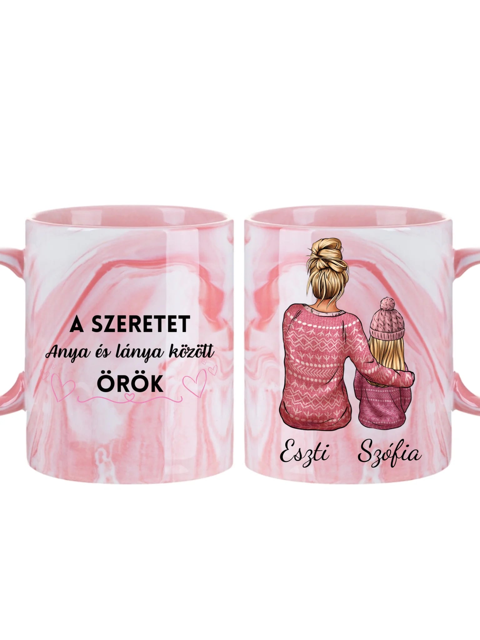 Karácsony Anya, lánya - Egyedi személyre szabható bögre