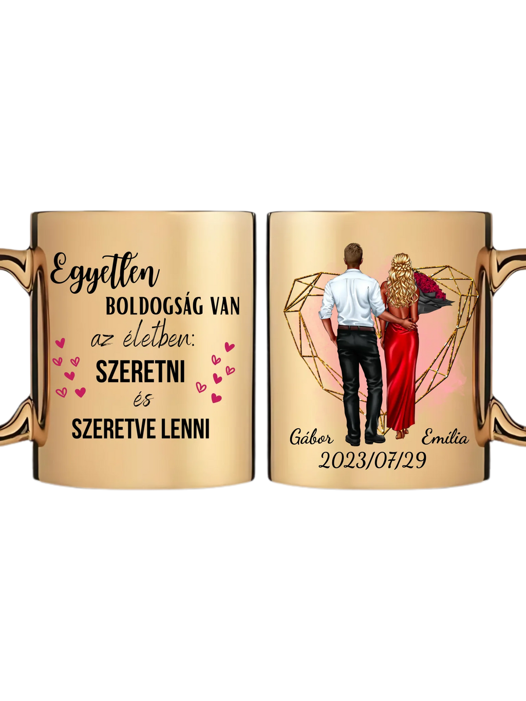 Arany metál bögre