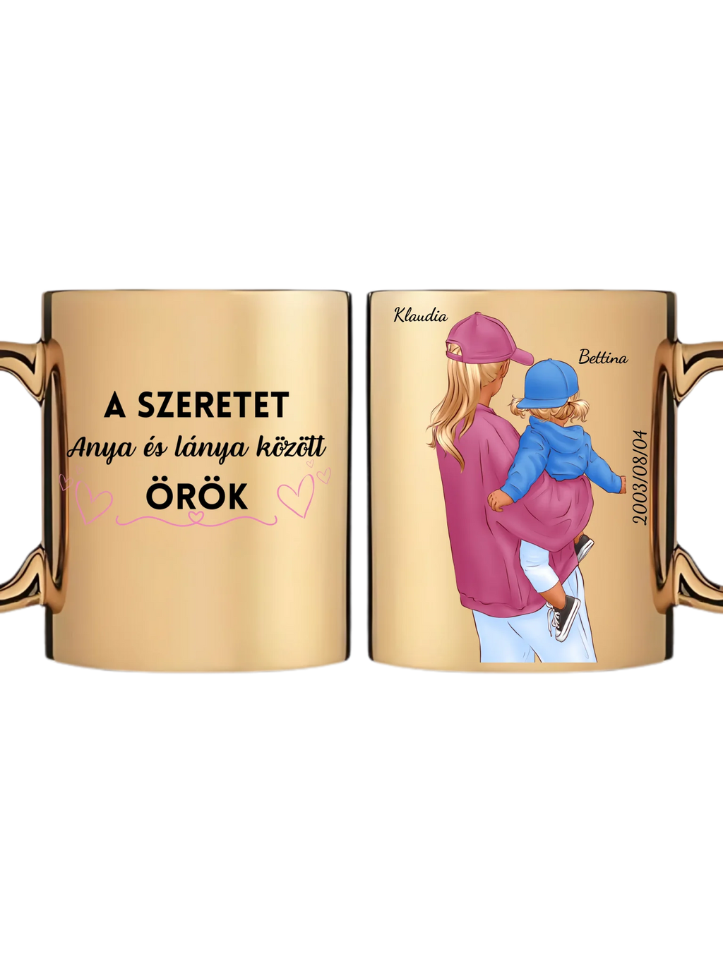 Arany metál bögre