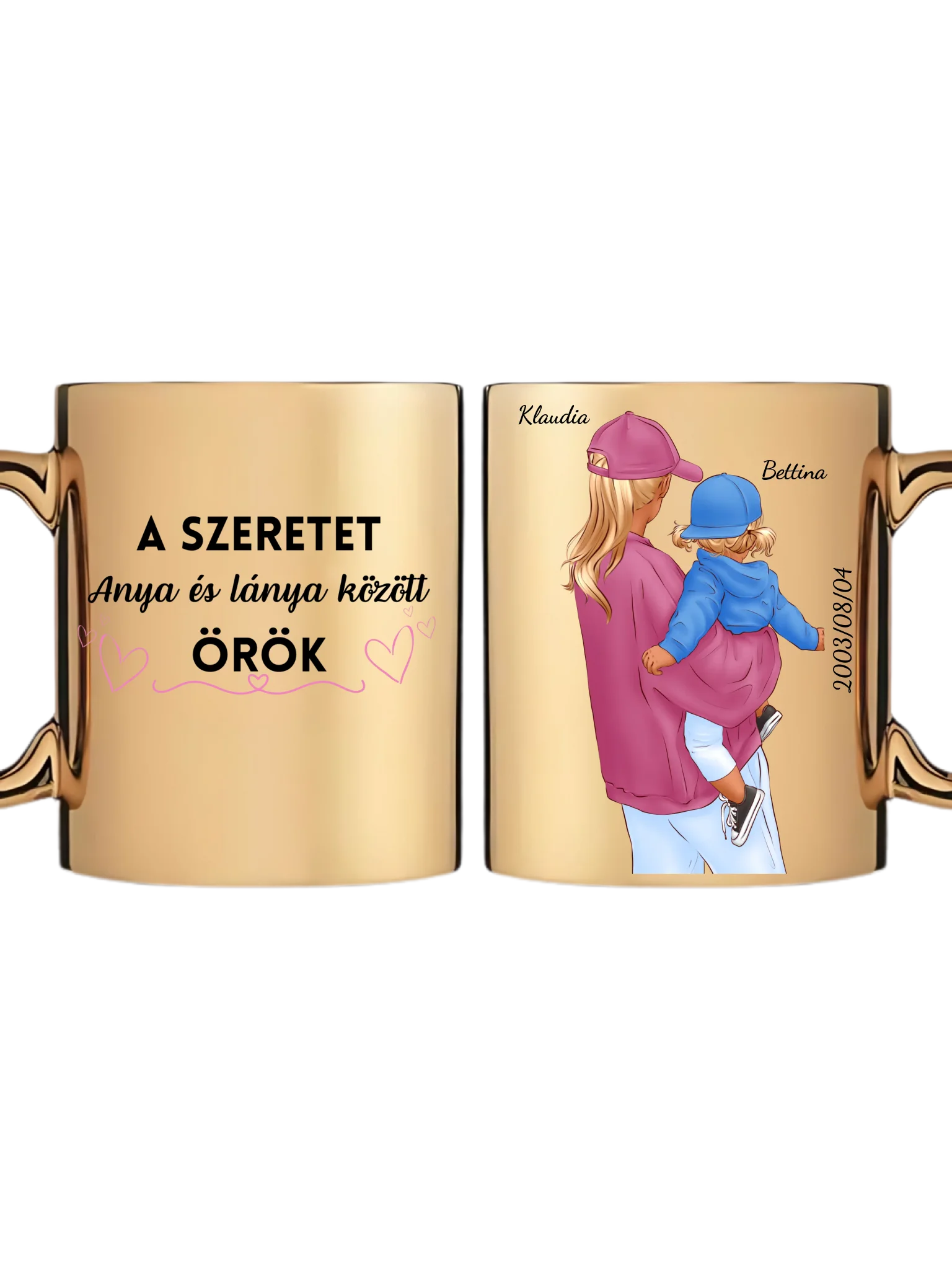 Arany metál bögre
