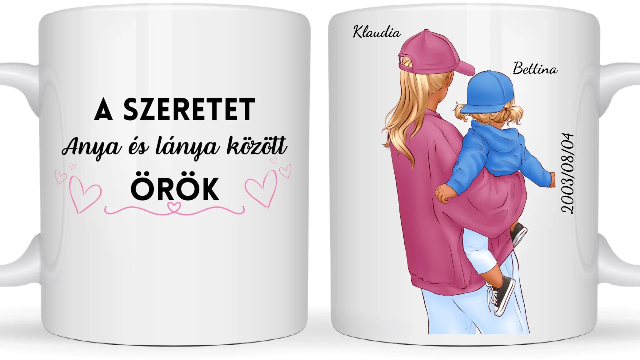 Édesanya és a gyermeke - Egyedi személyre szabható bögre