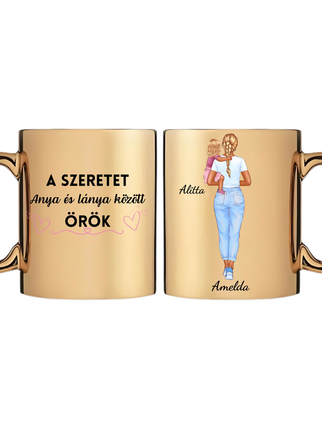 Arany metál bögre