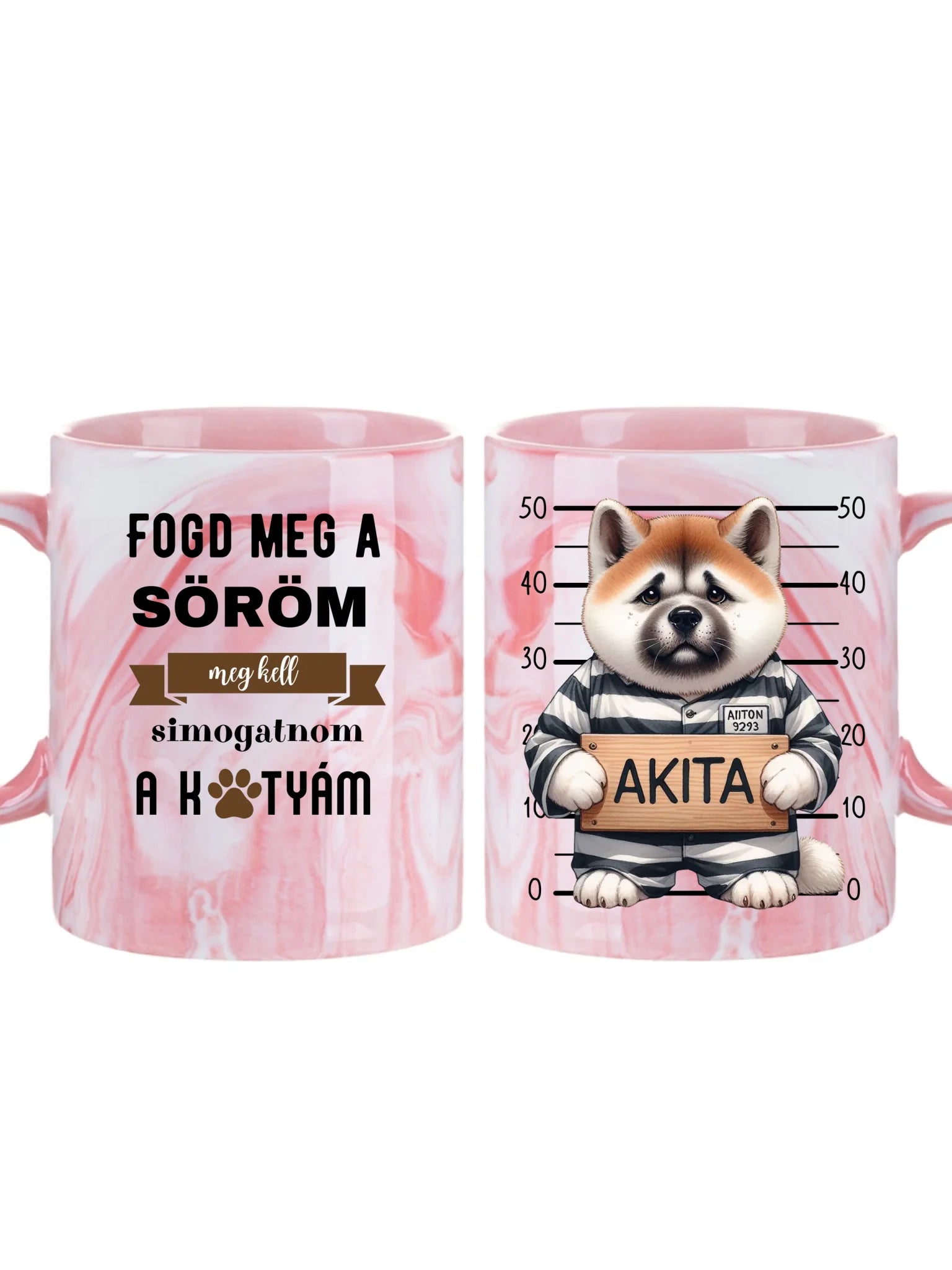 Letartóztatott kutyák ruhában - Egyedi személyre szabható bögre