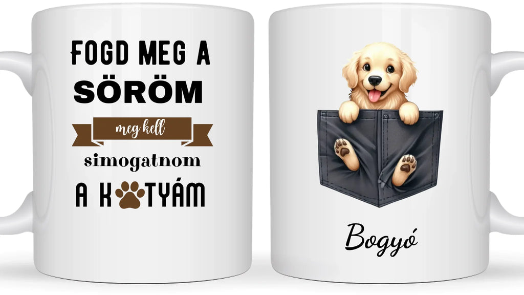 Kutyatappancsok a zsebben - Egyedi személyre szabható bögre