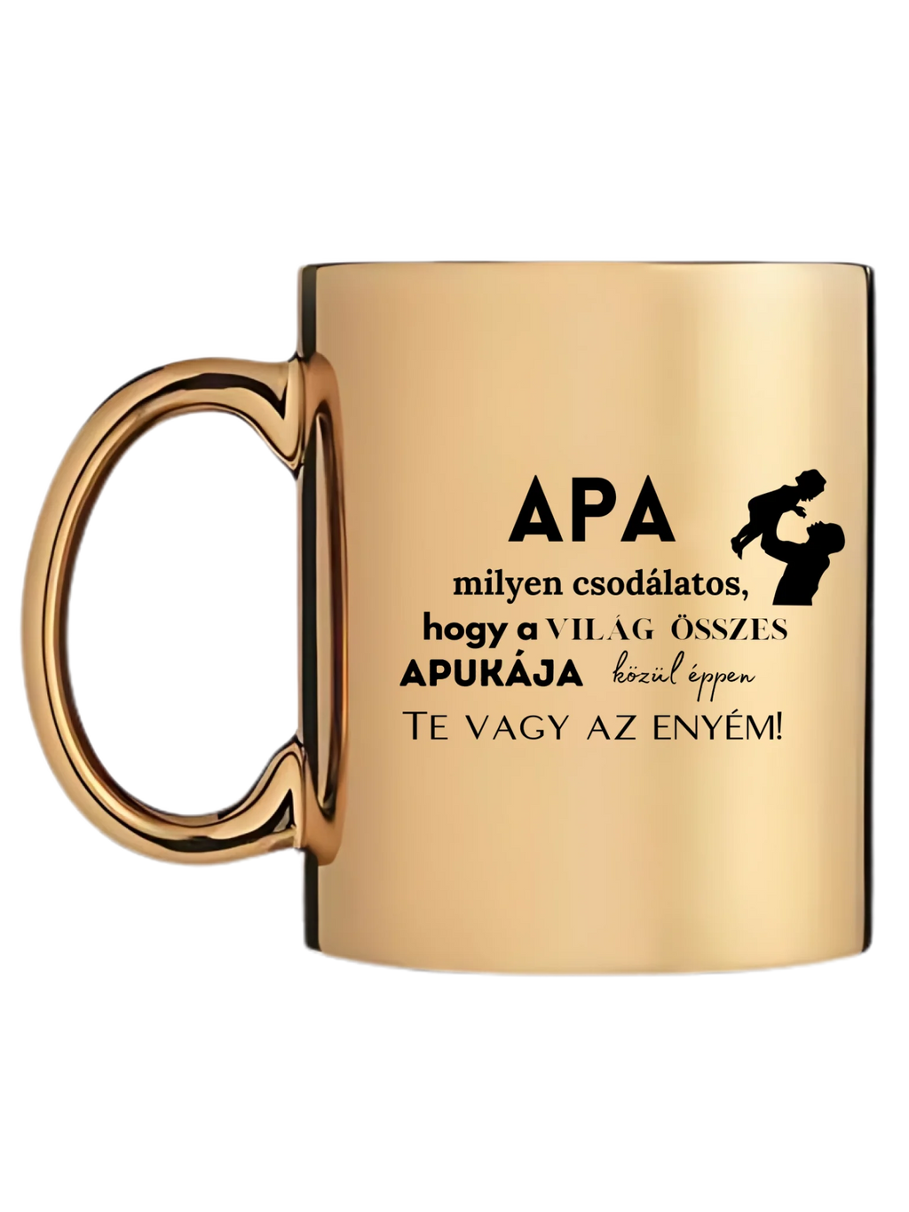 Arany metál bögre bal oldal
