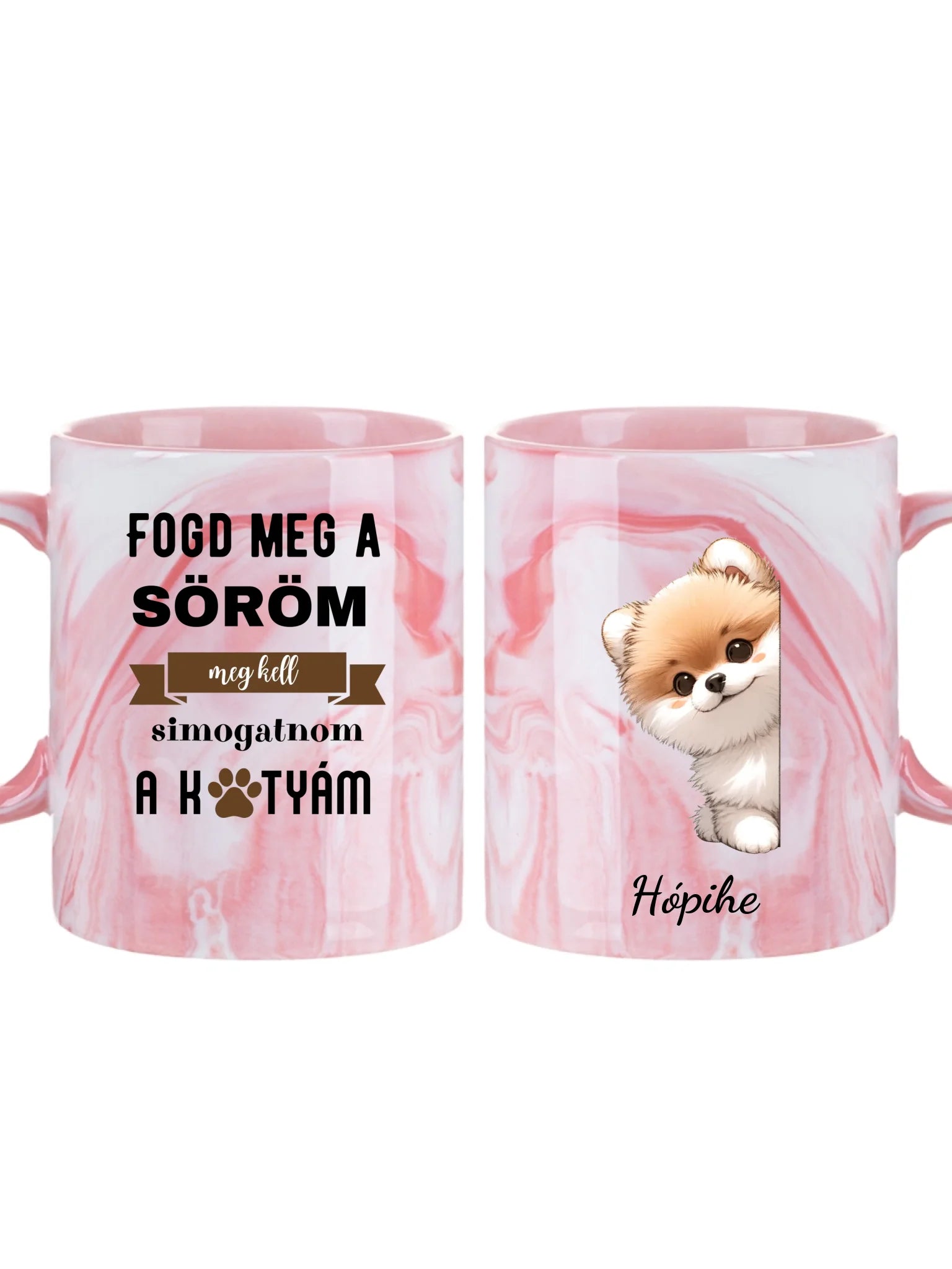 Kutya kukucskál a sarokban - Egyedi személyre szabható bögre