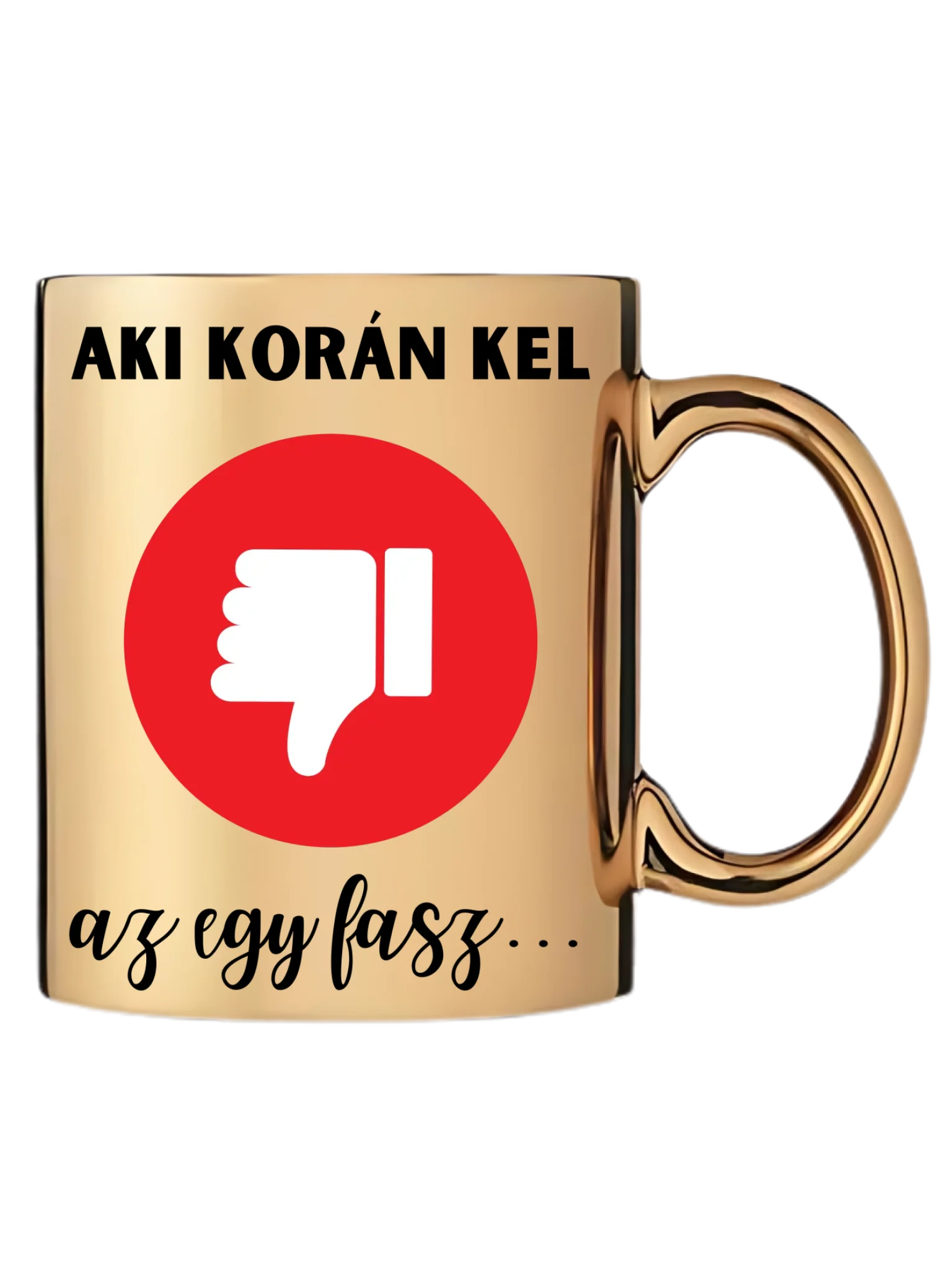 Arany metál bögre jobb oldal