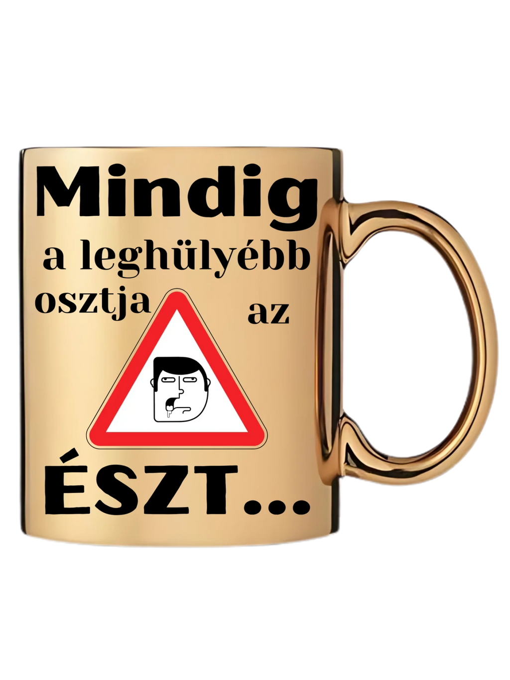 Arany metál bögre jobb oldal