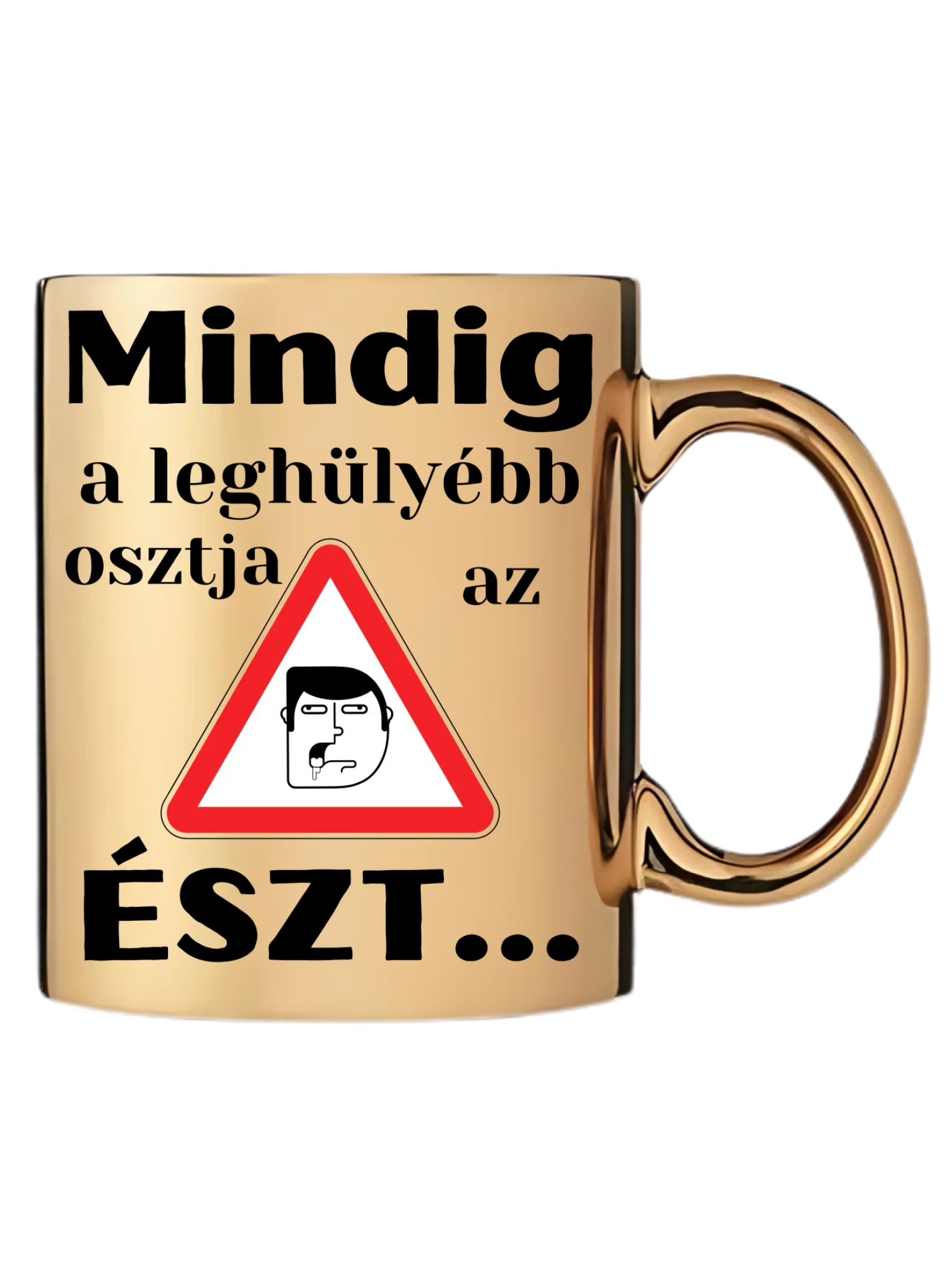 Arany metál bögre jobb oldal