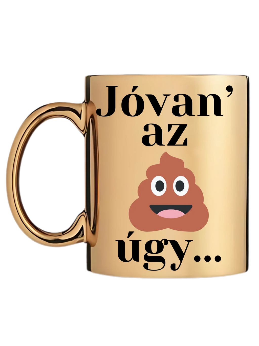 Arany metál bögre bal oldal