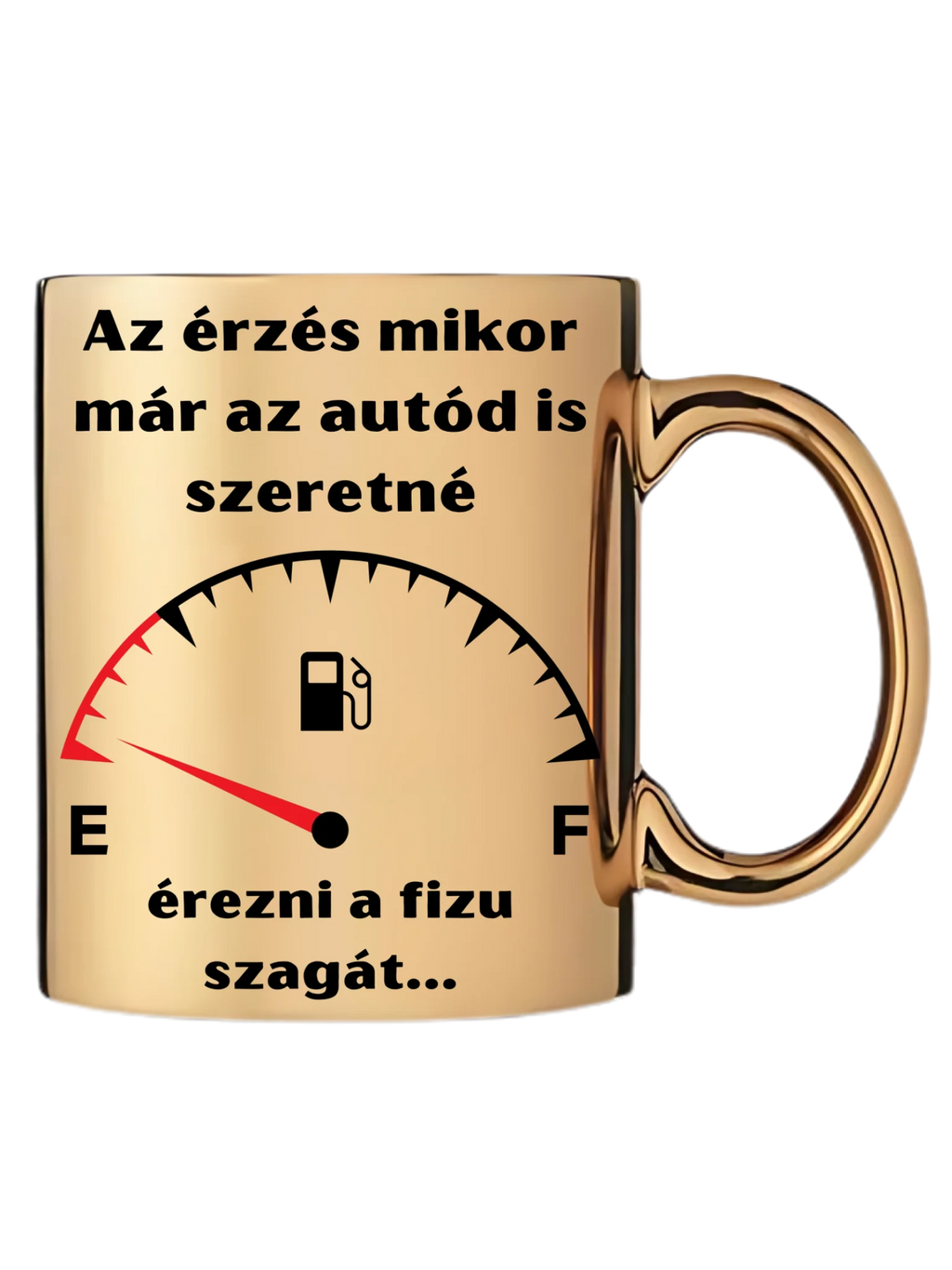 Arany metál bögre jobb oldal
