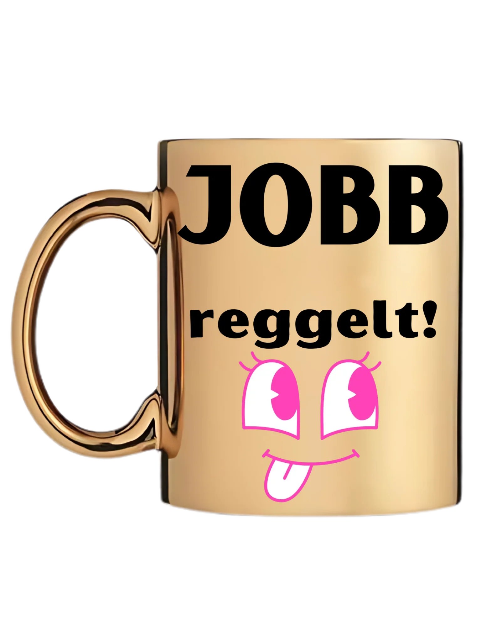 Arany metál bögre bal oldal