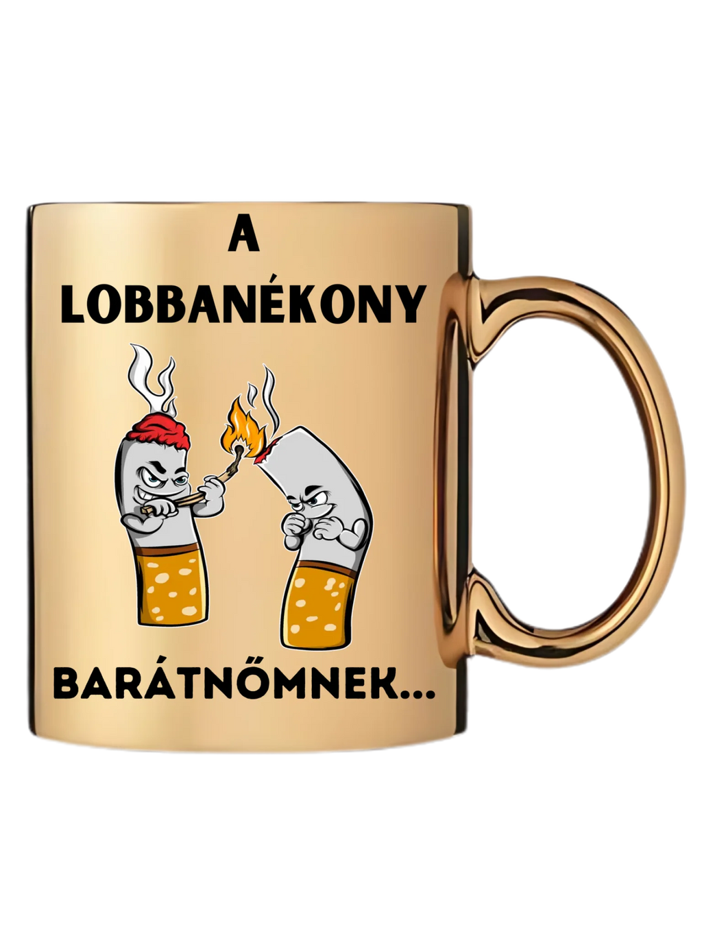 Arany metál bögre jobb oldal