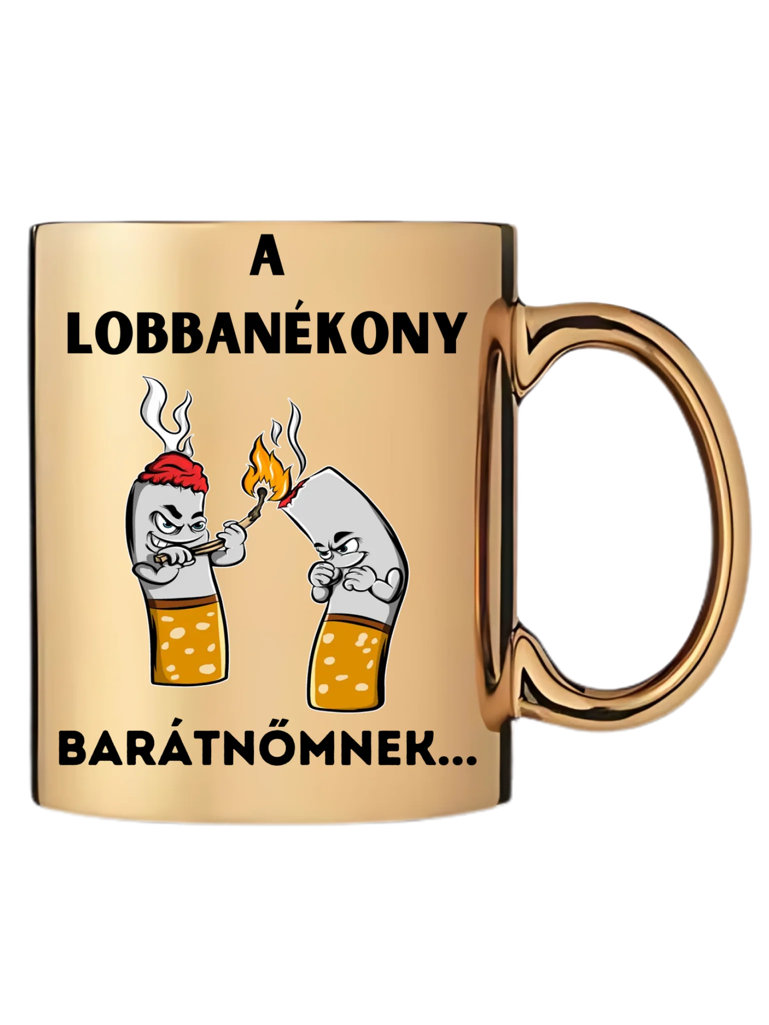 Arany metál bögre jobb oldal