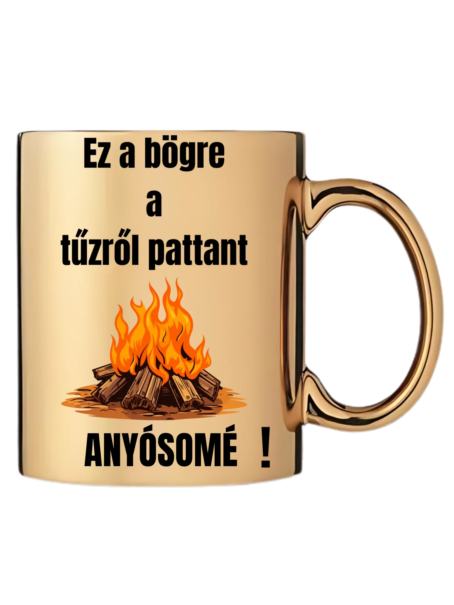 Arany metál bögre jobb oldal