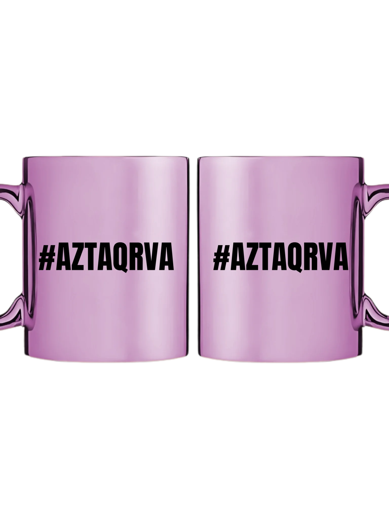 Rózsaszín metál bögre kettős