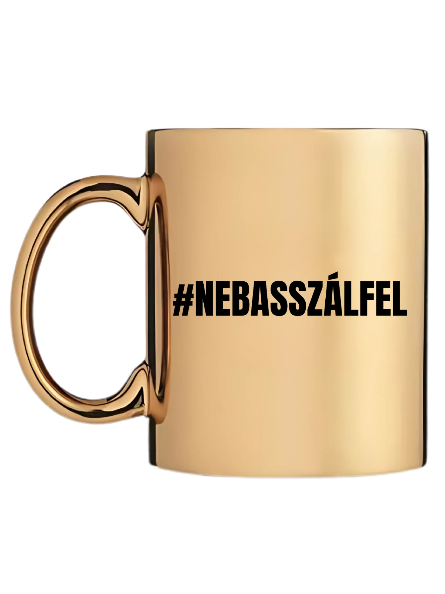 Arany metál bögre bal oldal