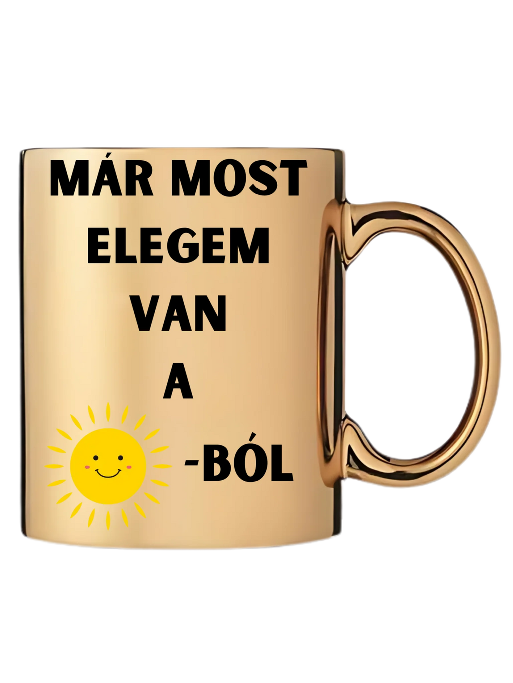 Arany metál bögre jobb oldal