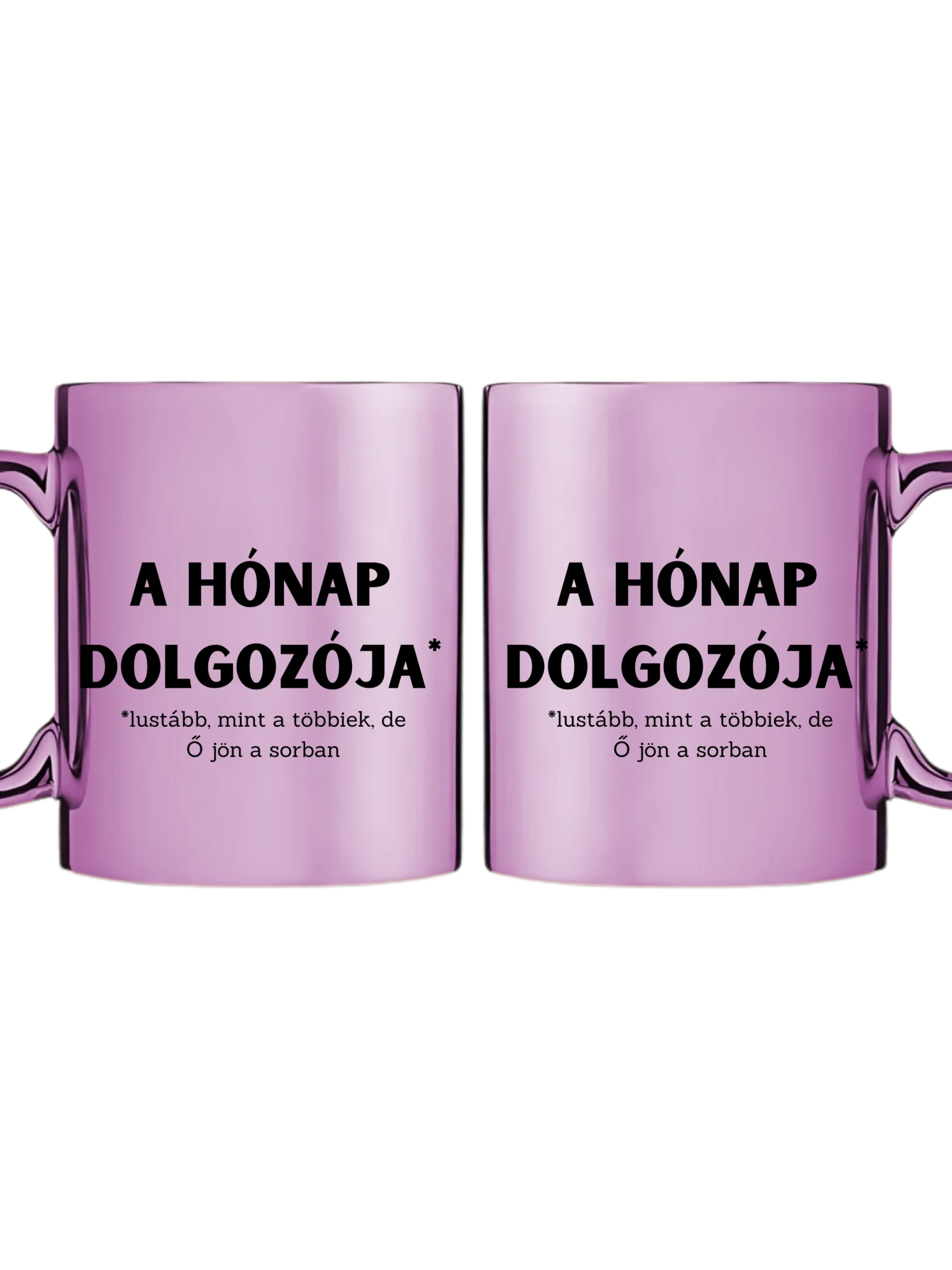 Rózsaszín metál bögre kettős
