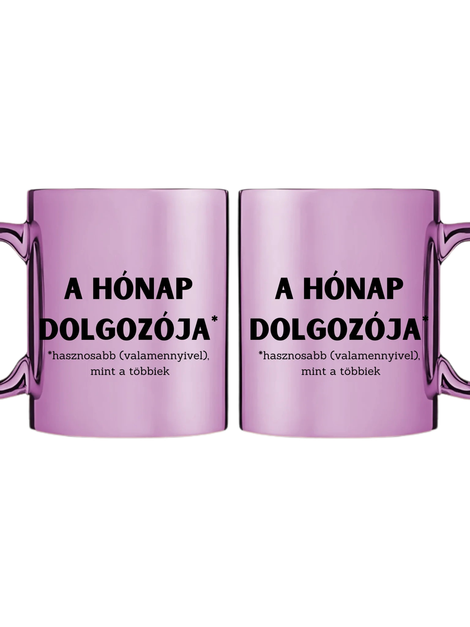 Rózsaszín metál bögre kettős