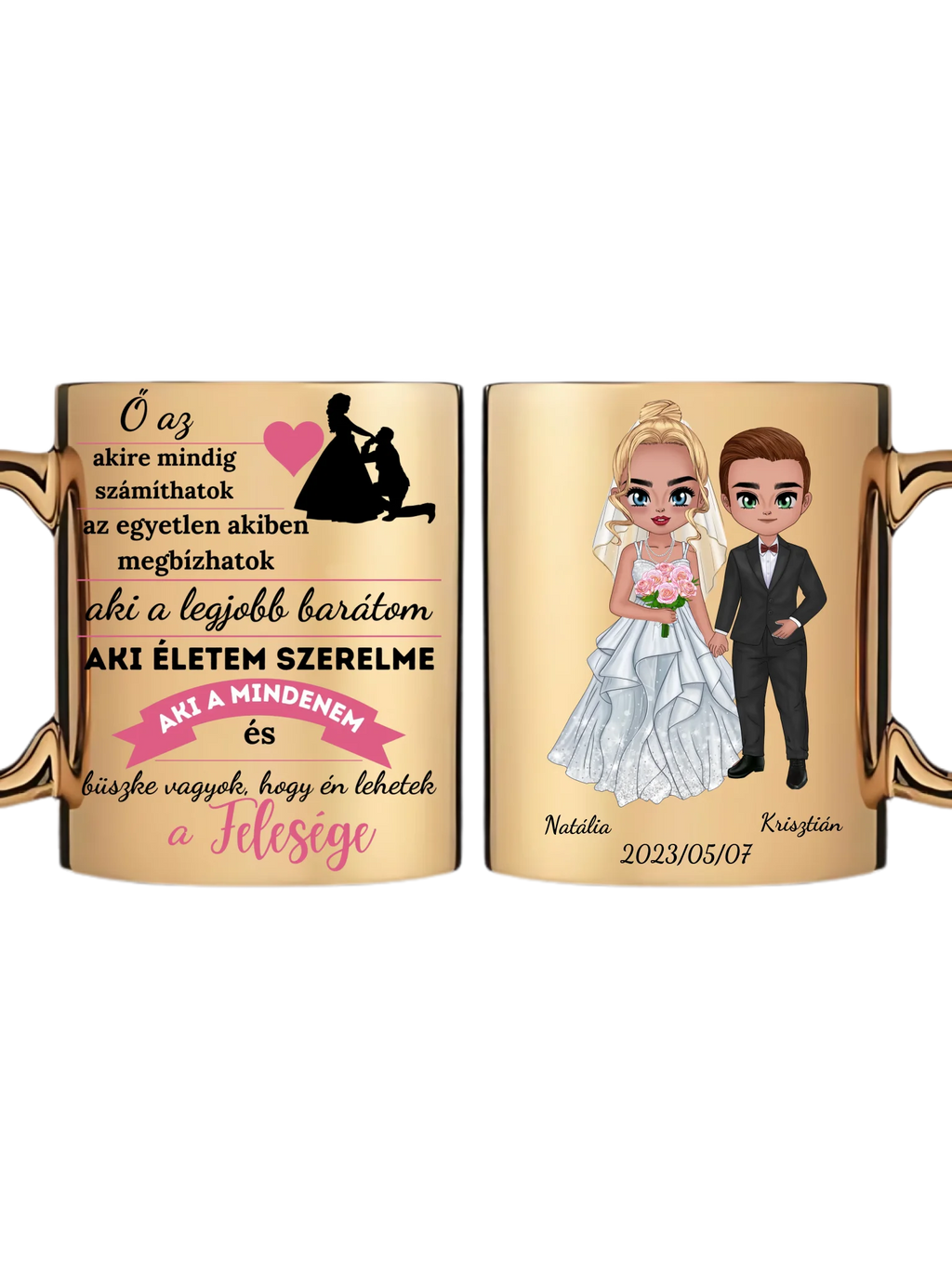 Arany metál bögre