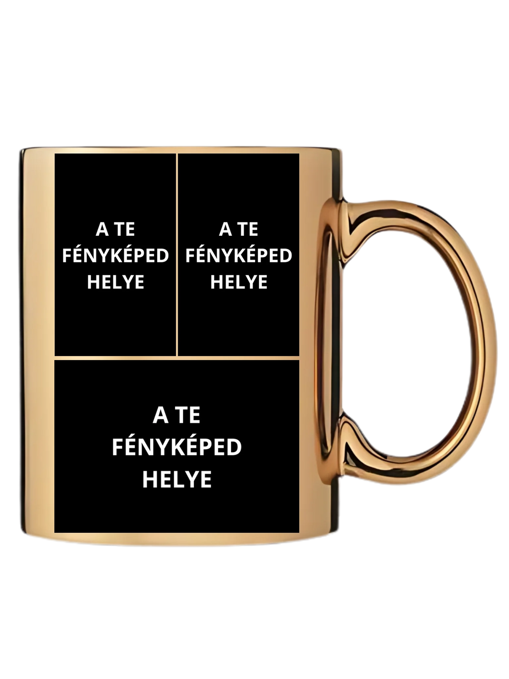 Arany metál bögre jobb oldal