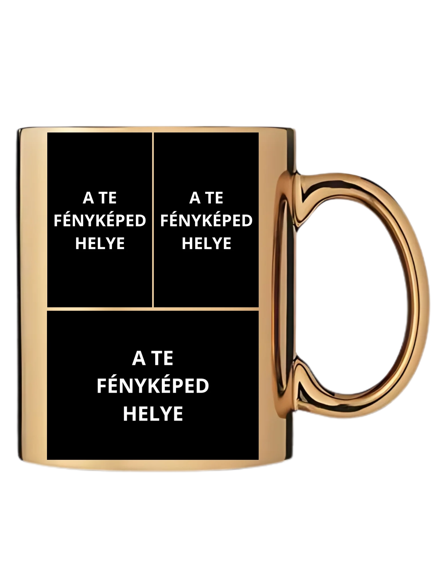 Arany metál bögre jobb oldal