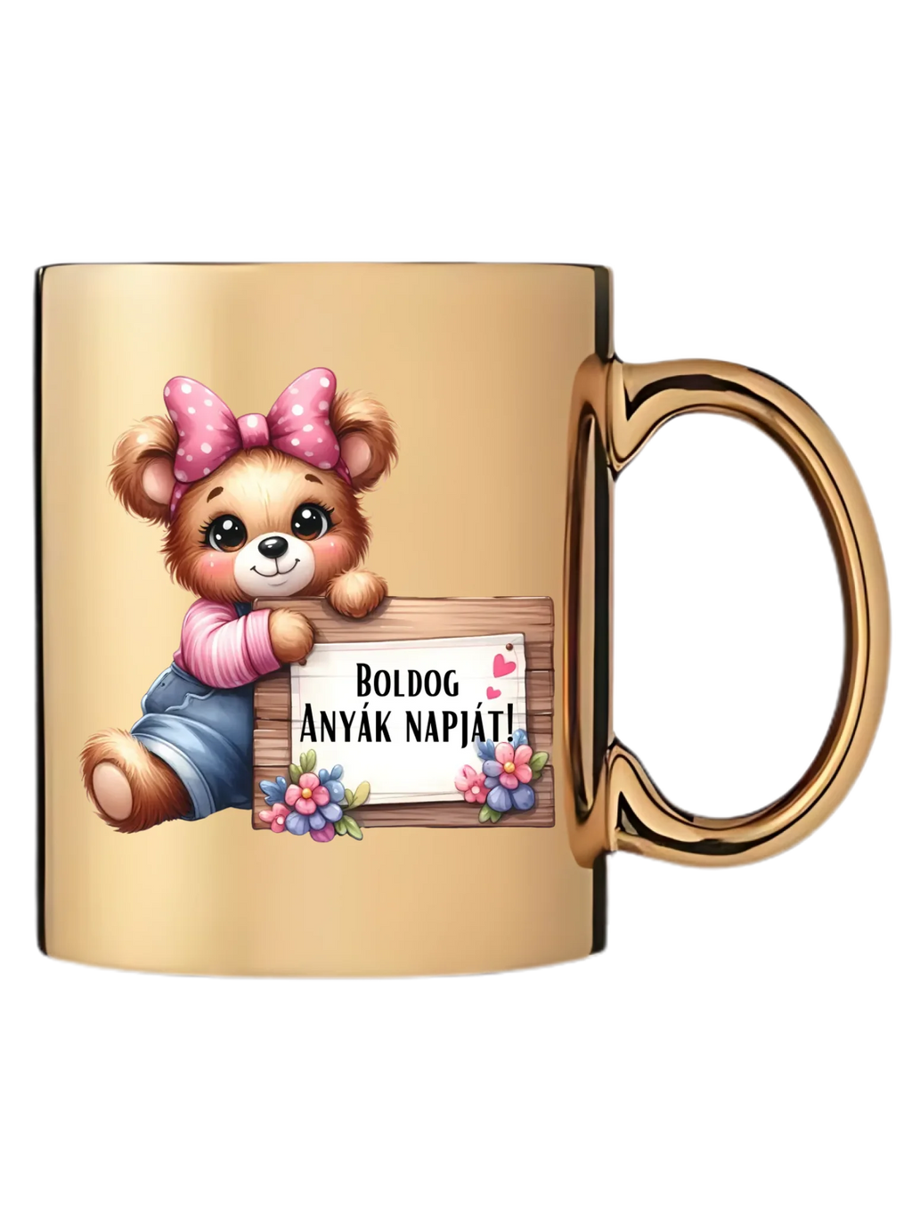Arany metál bögre jobb oldal