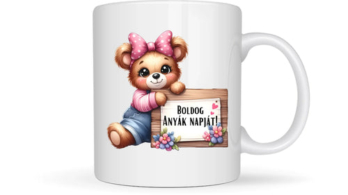 Anyák napi macik - Egyedi személyre szabható bögre