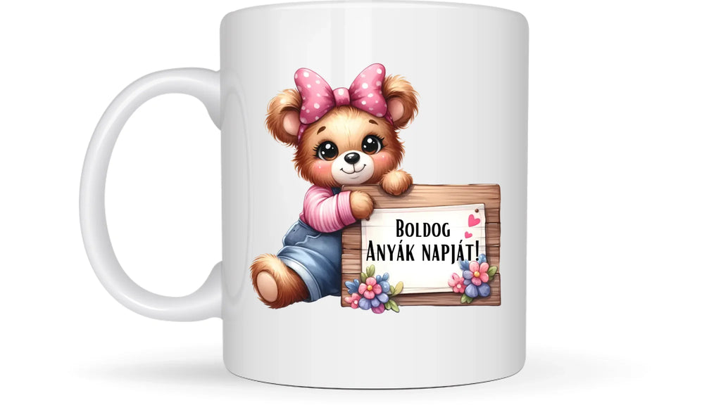 Anyák napi macik - Egyedi személyre szabható bögre