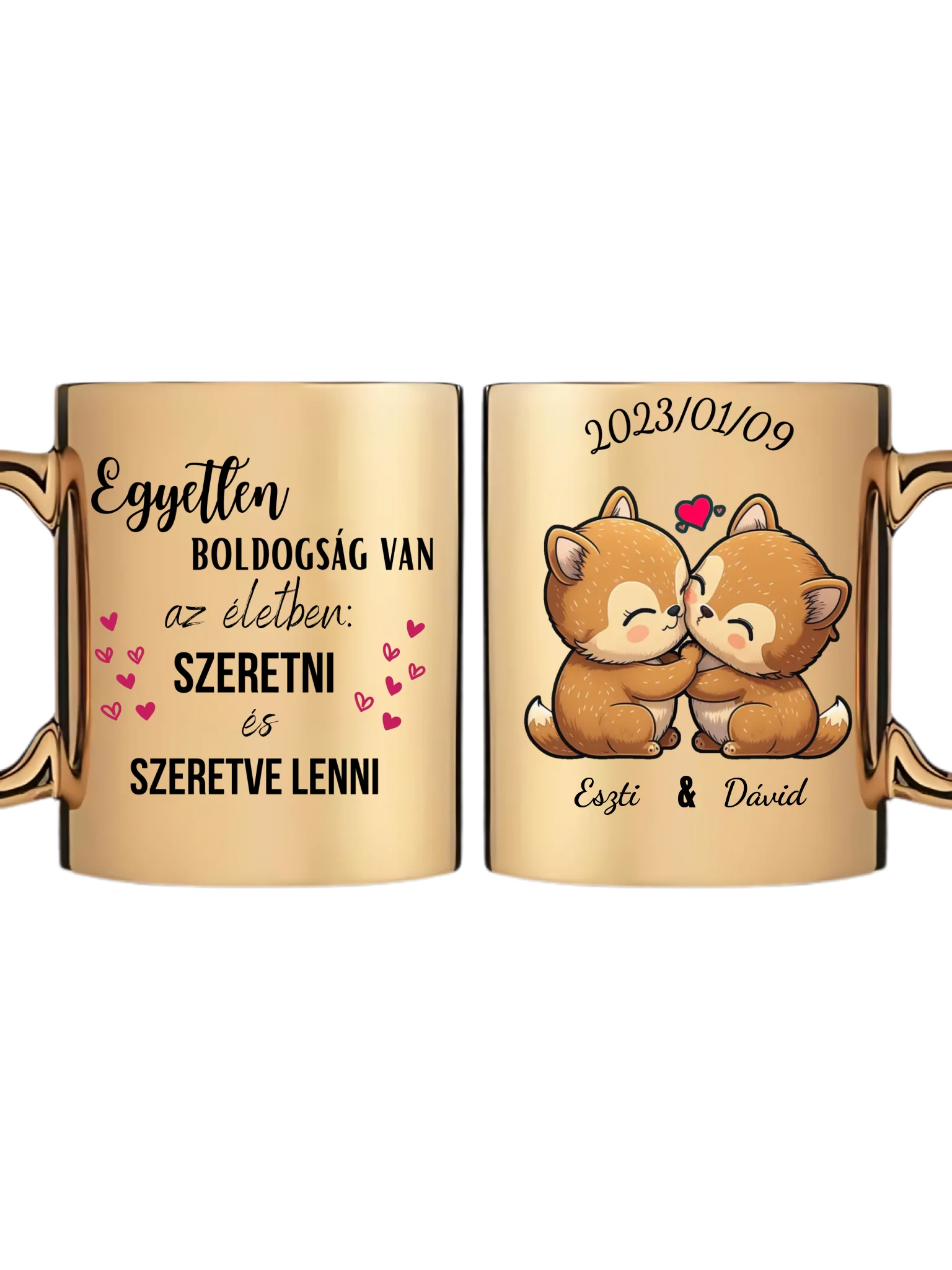 Arany metál bögre