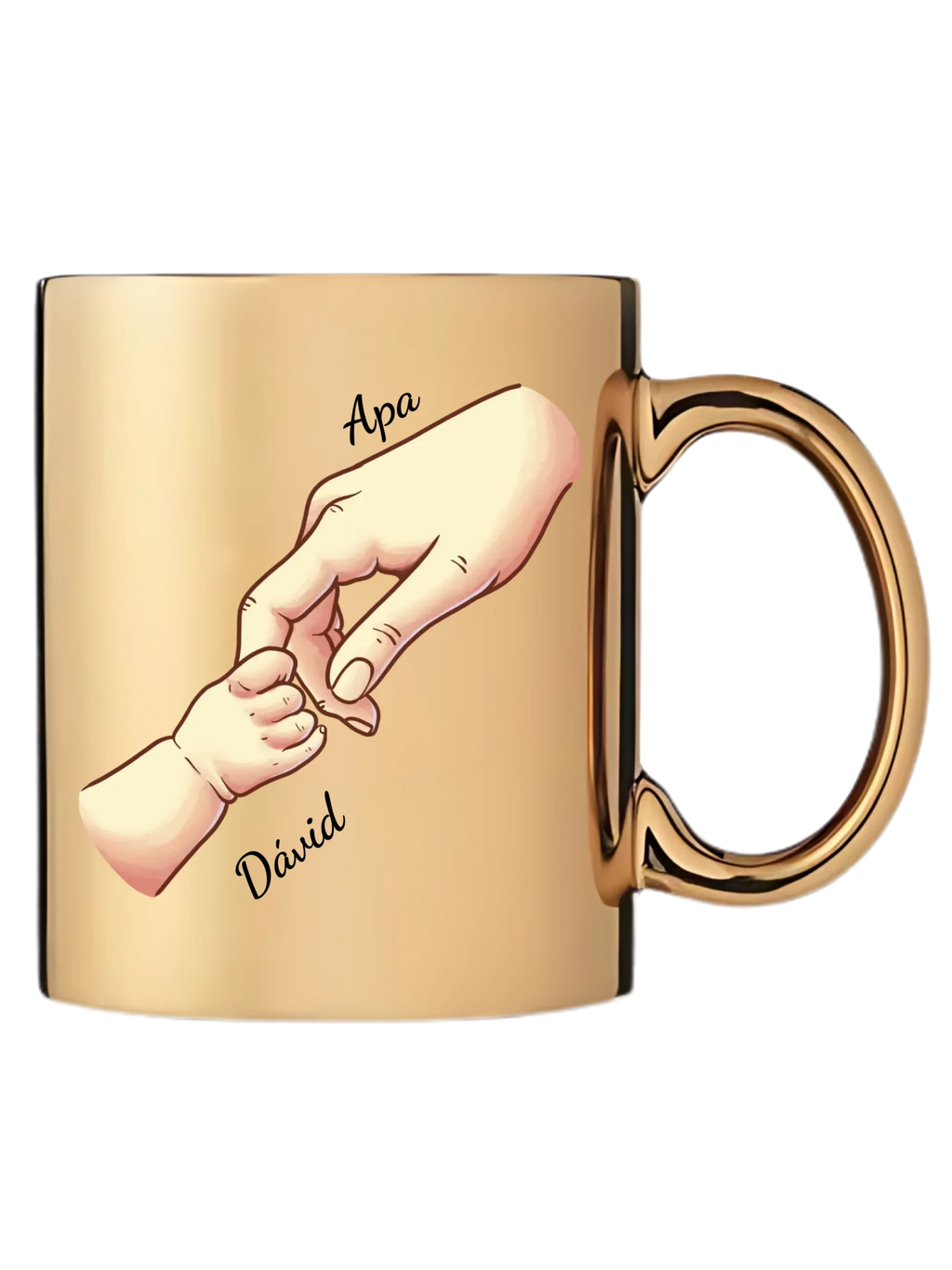 Arany metál bögre jobb oldal