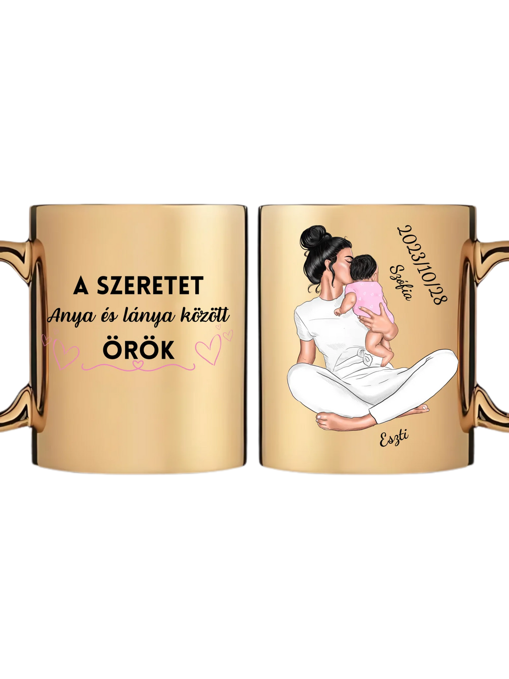 Arany metál bögre