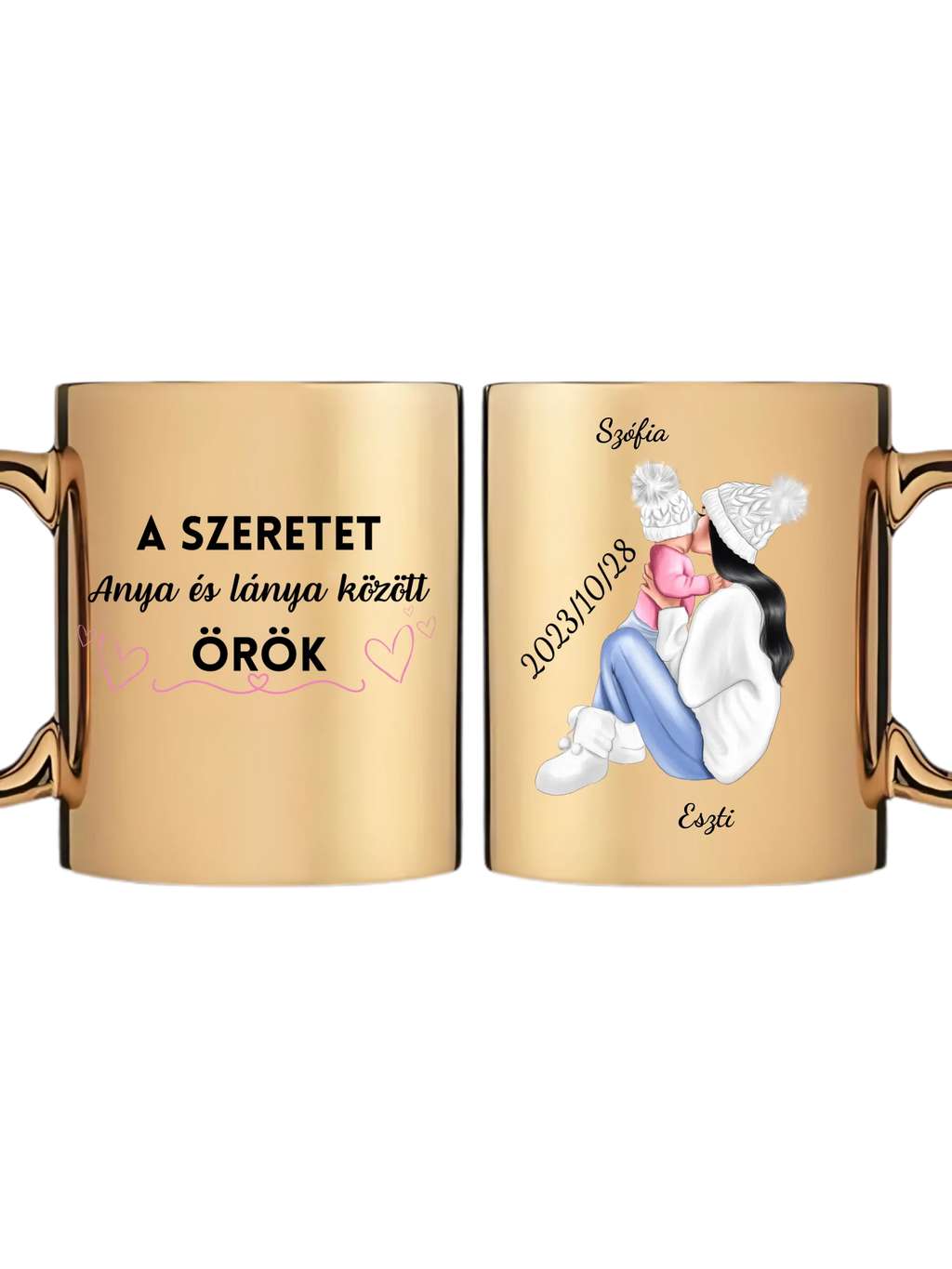 Arany metál bögre