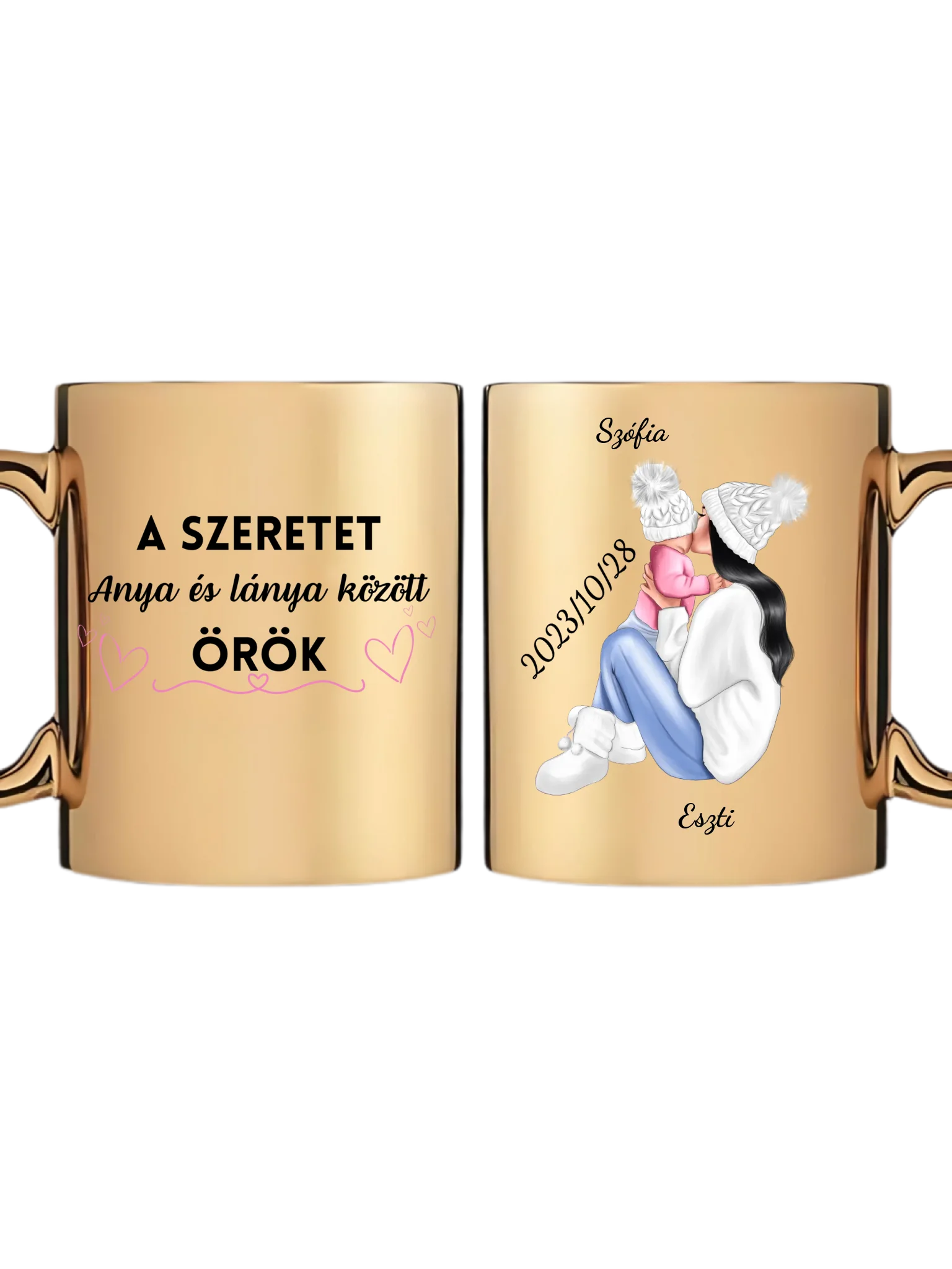 Arany metál bögre