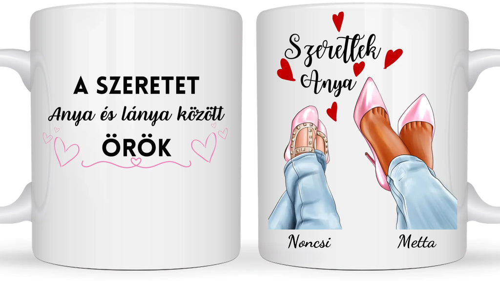 Édesanya és a Baba láb - Egyedi személyre szabható bögre