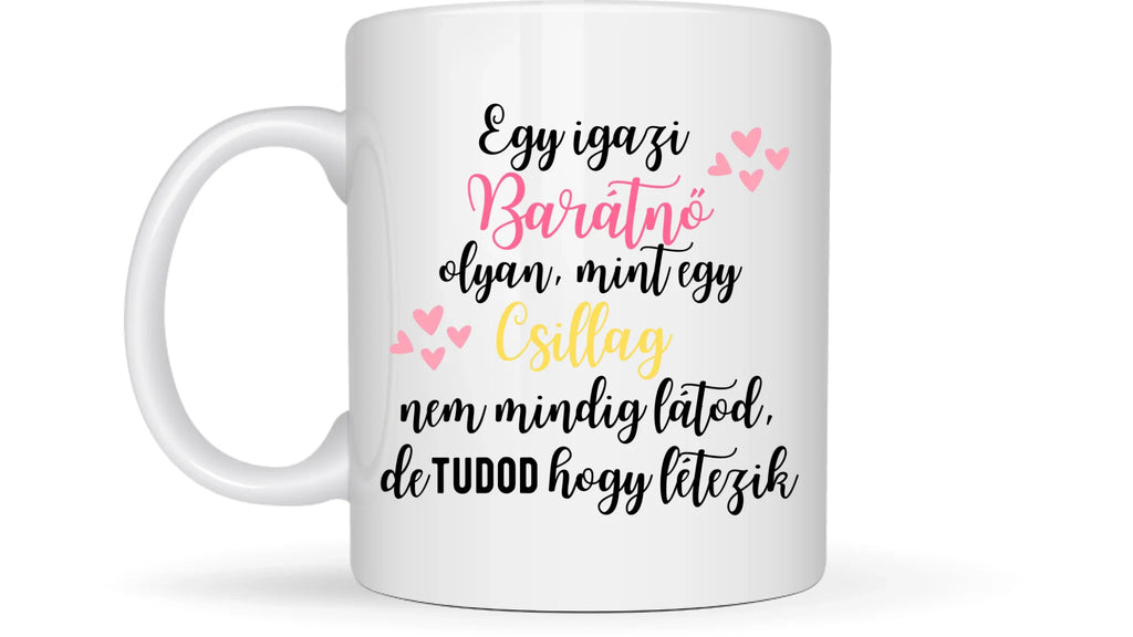 Szívecskét mutató legjobb barátnők - Egyedi személyre szabható bögre