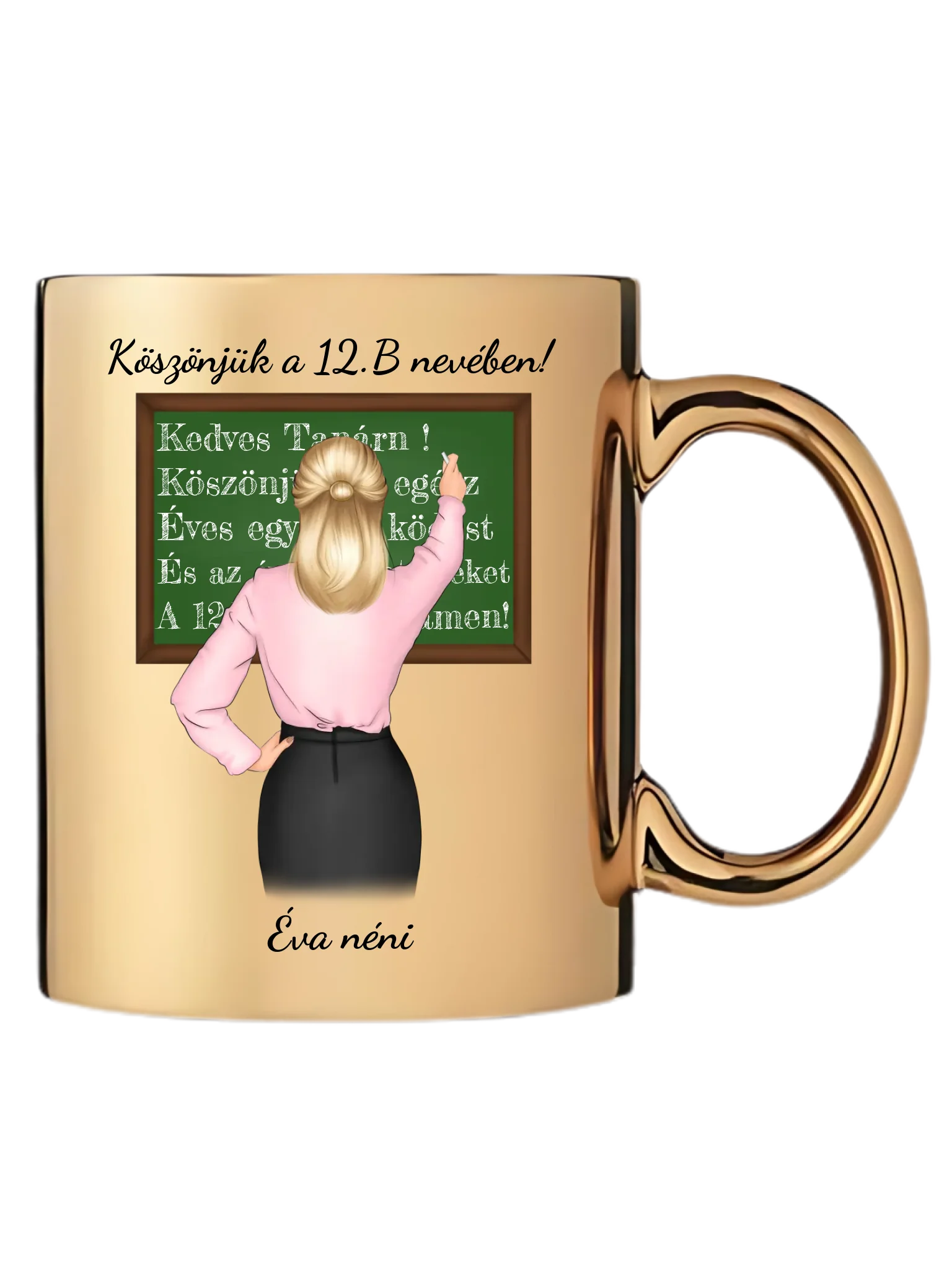 Arany metál bögre jobb oldal