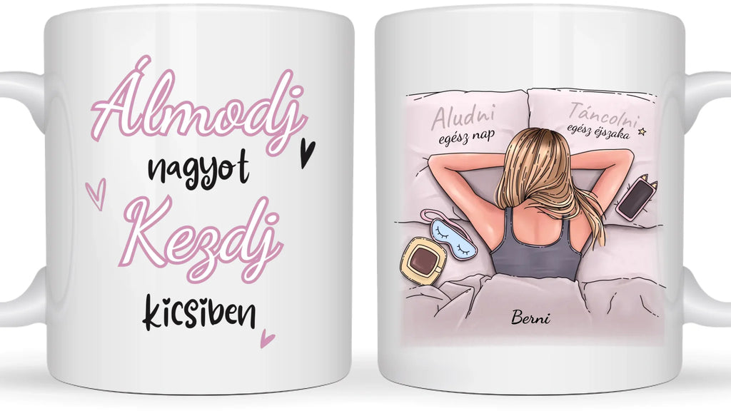 Alvó tinédzser - Egyedi személyre szabható bögre