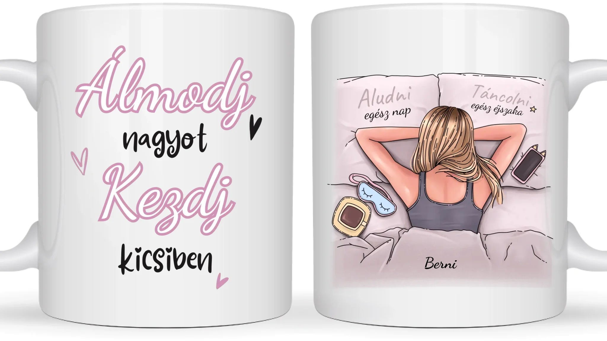 Alvó tinédzser - Egyedi személyre szabható bögre