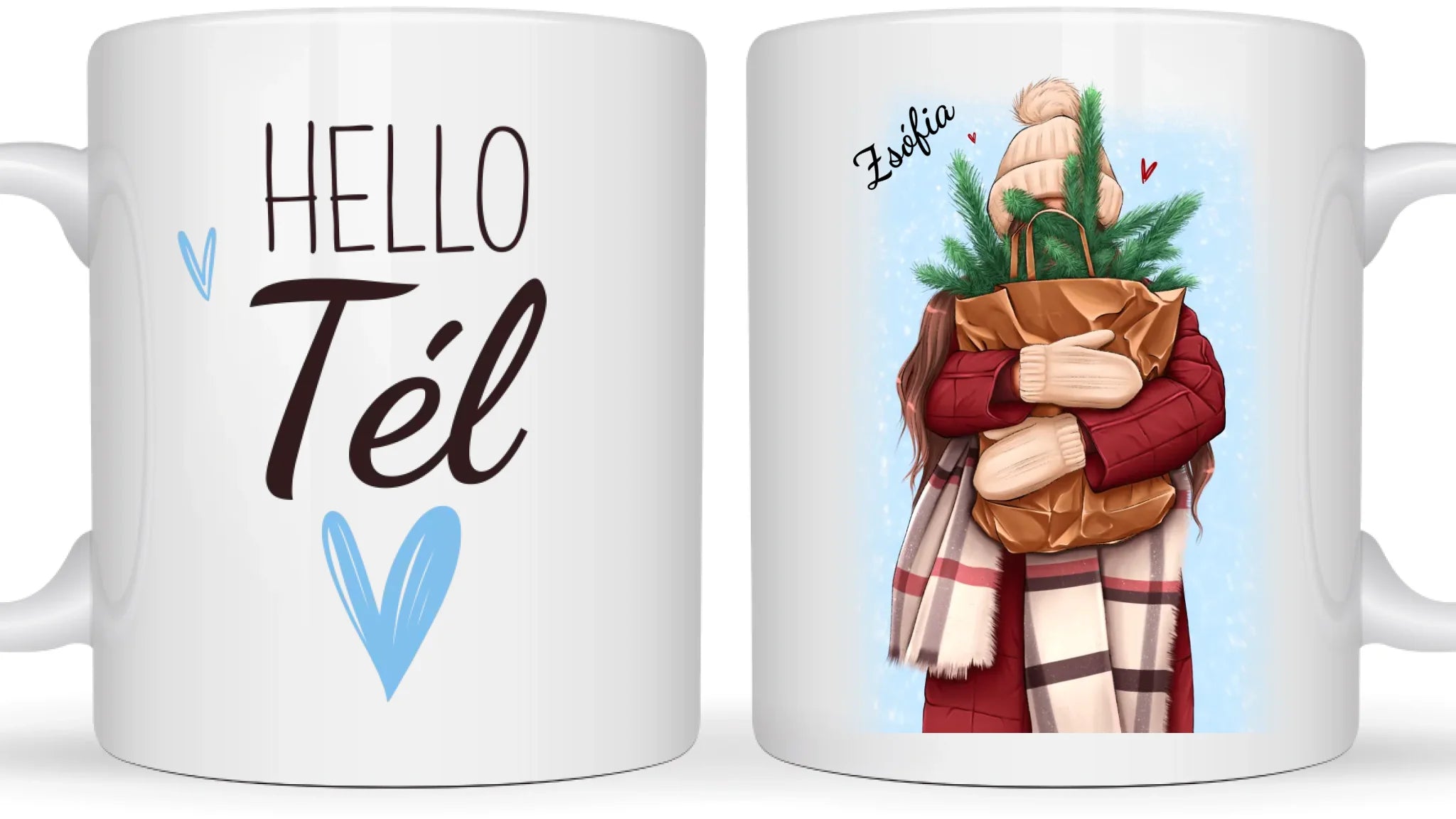 Hello tél... Divatos lány - Egyedi személyre szabható bögre